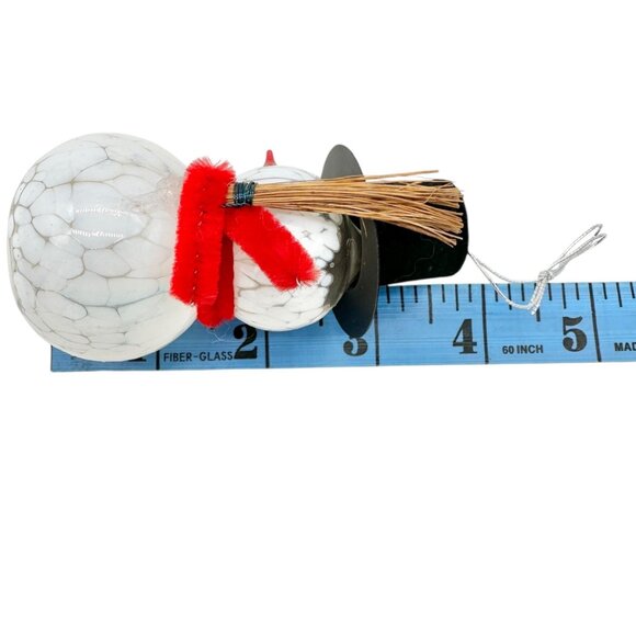 Handcrafted Reinhard Herzog Lampwork Glass Art Snowman Ornament Made in Germany - Picture 8 of 9